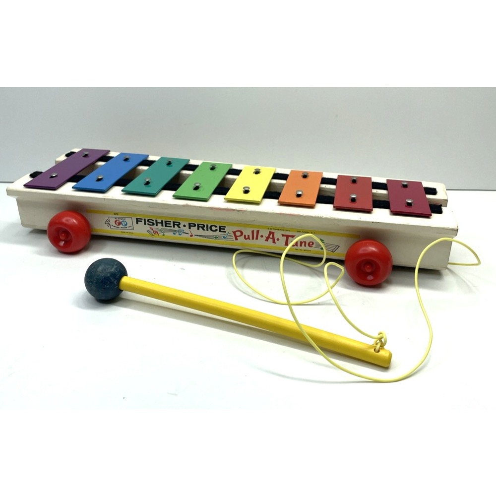 Vintage 1969-77 Fisher Price Little People 870 PULL-A-TUNE XYLOPHONE original